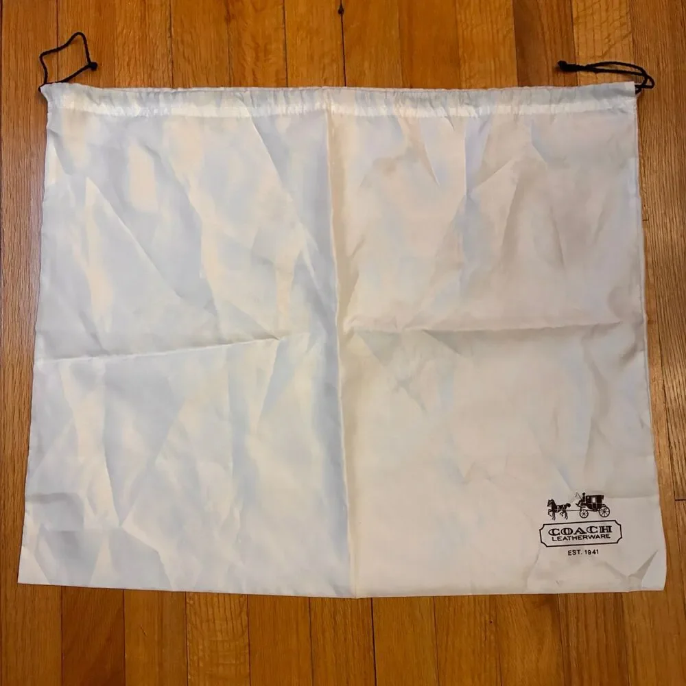 Coach Large Drawstring White Dust Bag